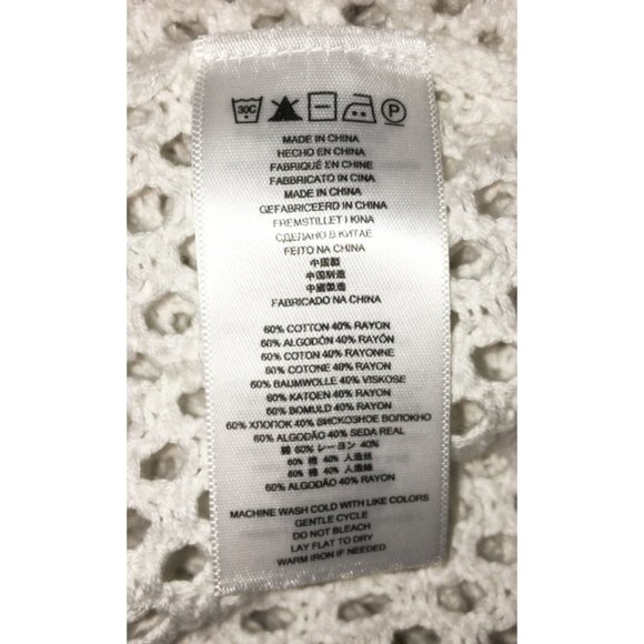 NEW Michael Kors Ivory Open Knit Cut-Out Sweater S - Picture 5 of 6